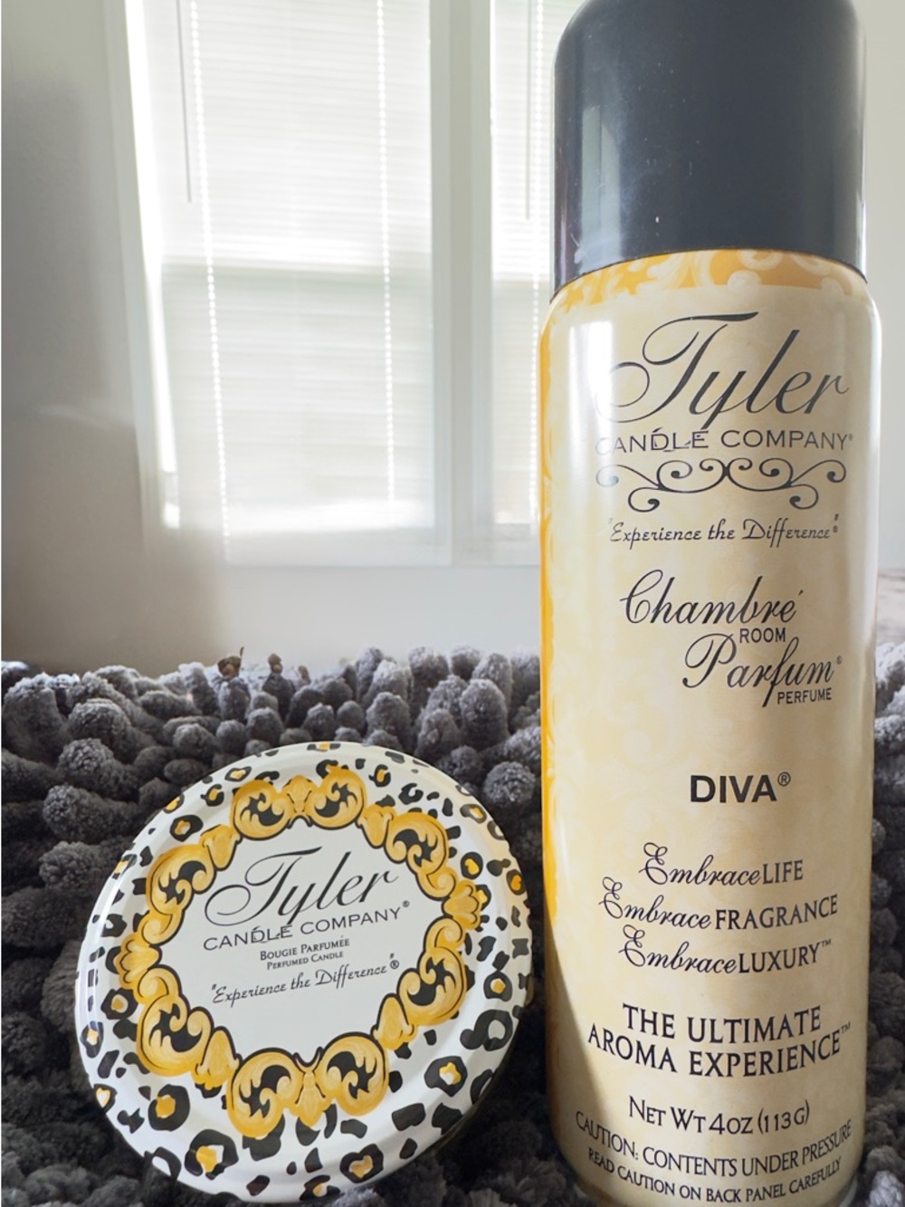 Tyler Candle Company 'Diva' Room Parfum & Tin Candle - Cream & Black